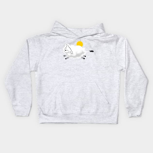 Sheepy Cloud Kids Hoodie by kookylove